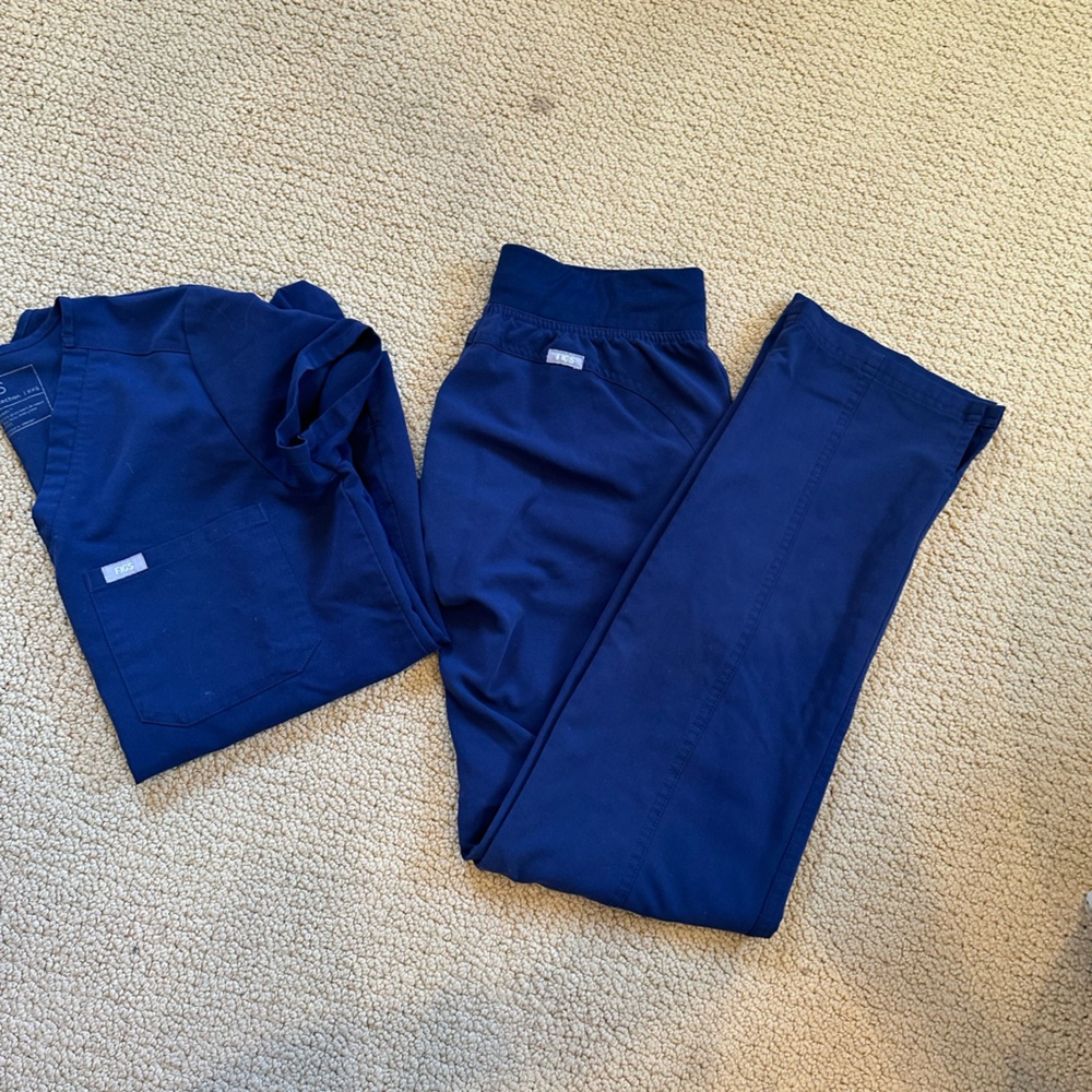 Figs Navy Blue Scrub Set